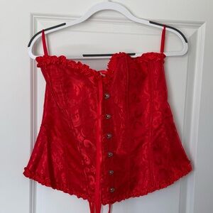 Plus size red corset